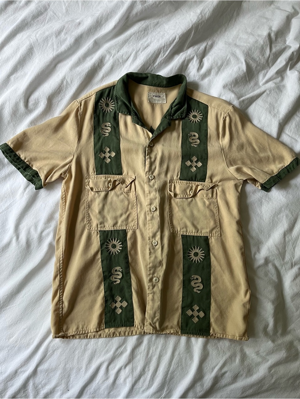 P&Co oversized bowling shirt xs